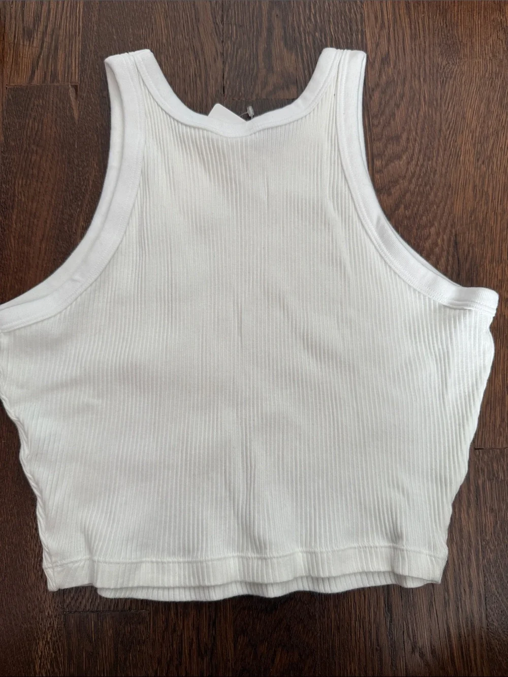 cropped ribbed tank top
